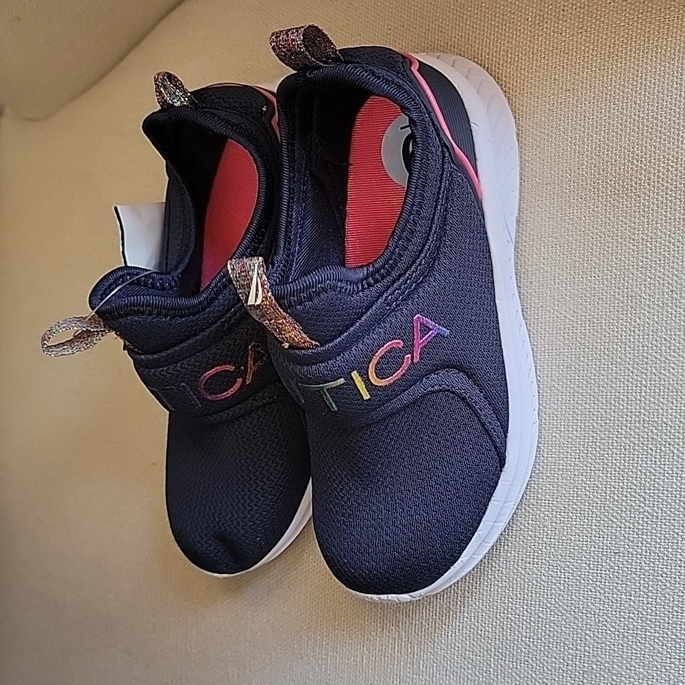 Nautica navy blue pull on sneaker shoes Size 9 mesh Coasters * - Picture 3 of 8